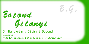 botond gilanyi business card